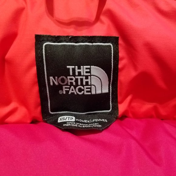 North Face Womens XS Pink Nuptse Puffer Jacket 700 Down Vintage Winter Coat Ski - Picture 7 of 10